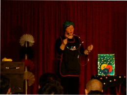 Helen performing stage magic