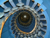 The spiral staircase at The Magic Circle